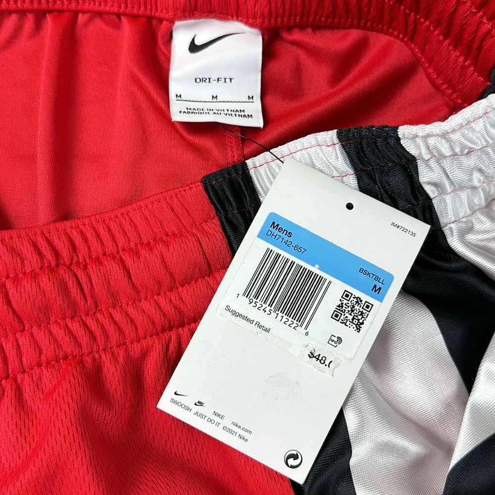 Nike Men’s Dri-FIT Elite Basketball Shorts, University Red/Black-black,white Med - Picture 3 of 3